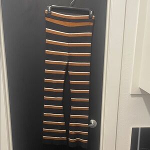 Sanctuary Brown and White Striped Leggings